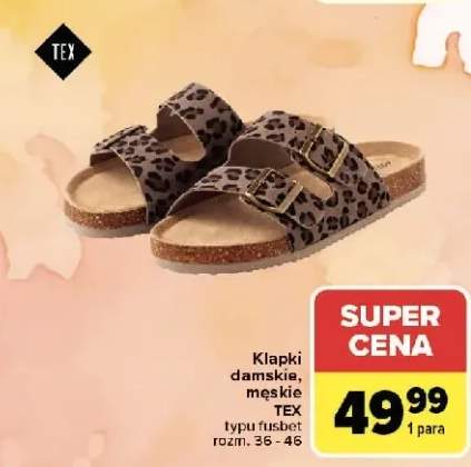 Klapki TEX typu fusbet