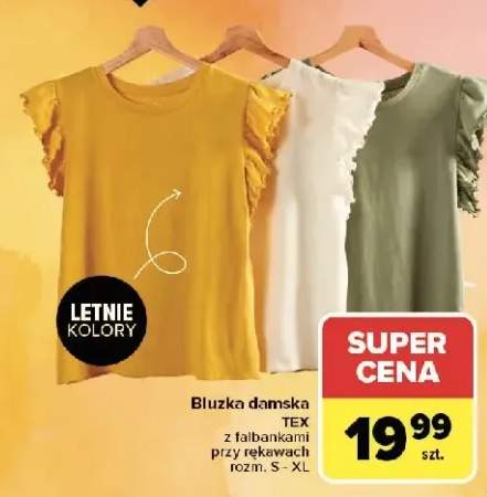 Bluzka damska TEX z falbankami przy rękawach rozm. S - XL