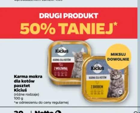 Karma mokra dla kotów pasztet Kiciuś