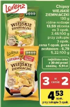 Chipsy WIEJSKIE ZIEMNIACZKI Cebulka