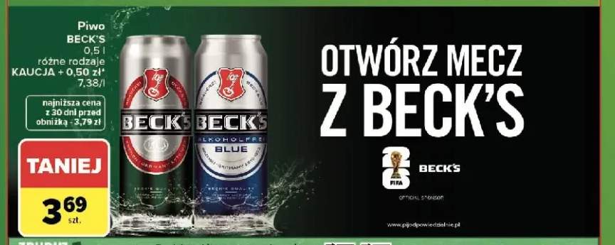 Piwo bezalkoholowe Beck's Blue 500ml