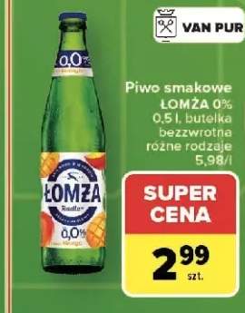 Piwo bezalkoholowe smakowe Łomża 0% Mango