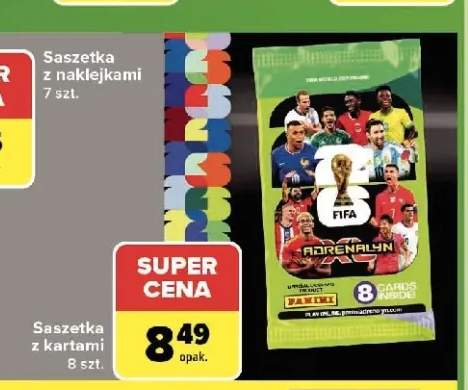 Saszetka z kartami PANINI 8szt.