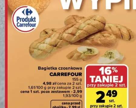 Bagietka czosnkowa Carrefour