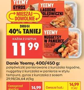 Polędwiczki panierowane z kurczaka łagodne Yeemy