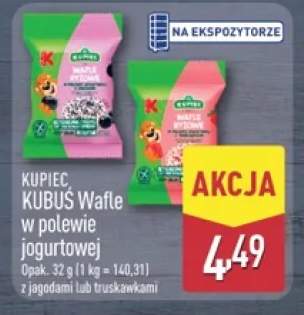 Wafle w polewie jogurtowej KUPIEC KUBUŚ z jagodami