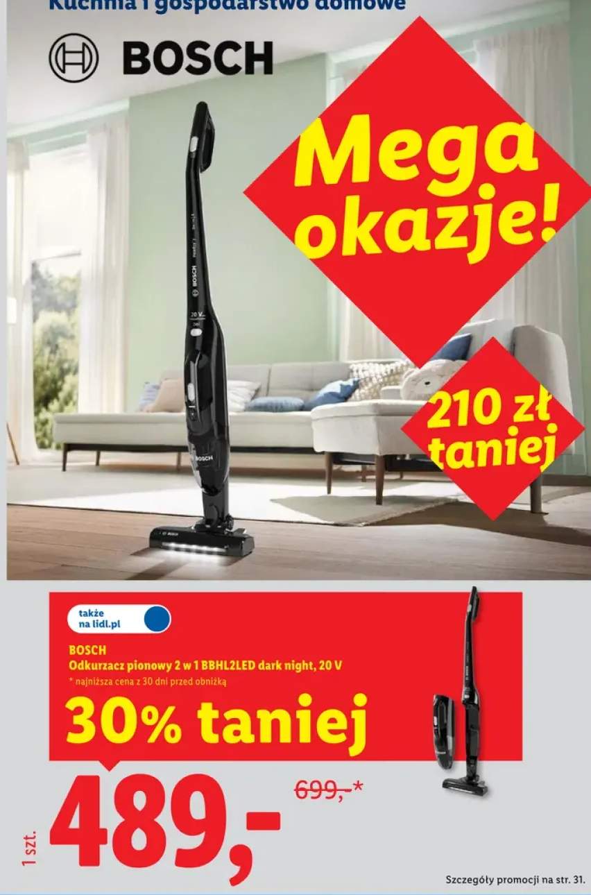 Odkurzacz pionowy 2 w 1 Bosch BBHL2LED dark night 20V