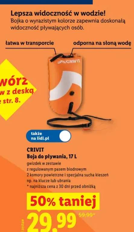 Boja do pływania CRIVIT 17l