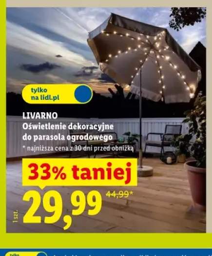Oświetlenie dekoracyjne do parasola ogrodowego LIVARNO