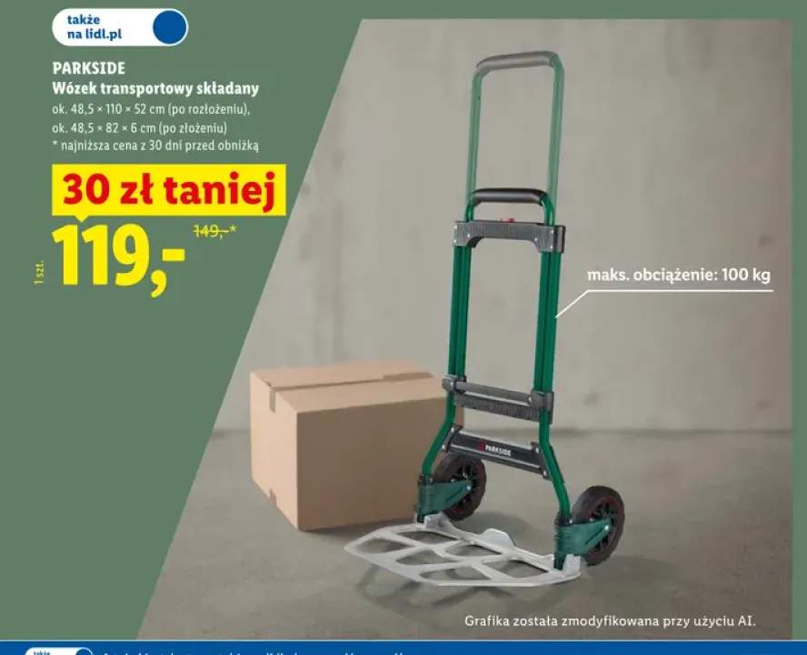 Wózek transportowy składany PARKSIDE