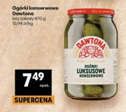 Ogórki luksusowe konserwowe Dawtona bez zalewy