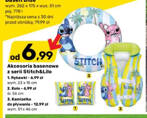 Kamizelka do pływania z serii Stitch&Lilo wym. 51x46cm
