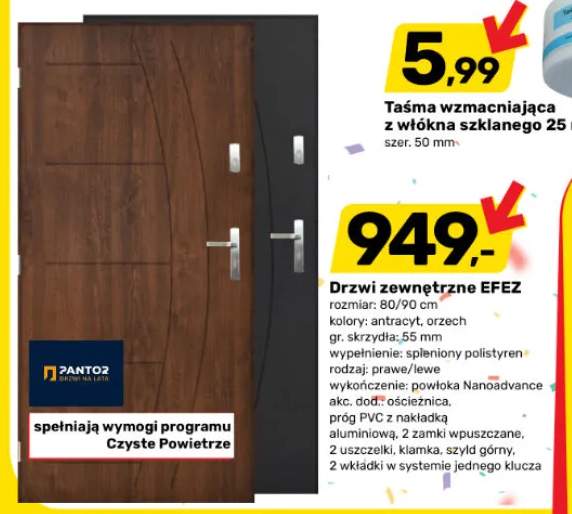 Drzwi zewnętrzne PANTOR EFEZ rozmiar: 80/90cm