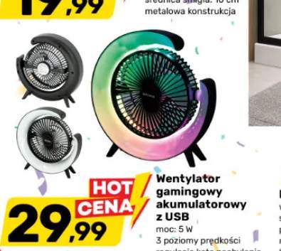 Wentylator gamingowy akumulatorowy z USB 5W