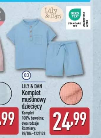 Komplet muślinowy dziecięcy LILY & DAN