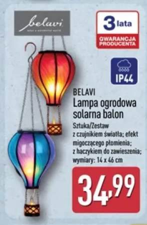 Lampa ogrodowa solarna balon BELAVI