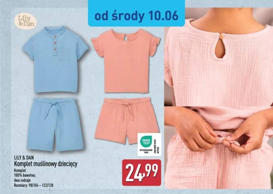 Komplet muślinowy dziecięcy Lily & Dan