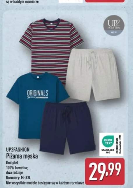 Piżama męska UP2FASHION komplet 100% bawełna