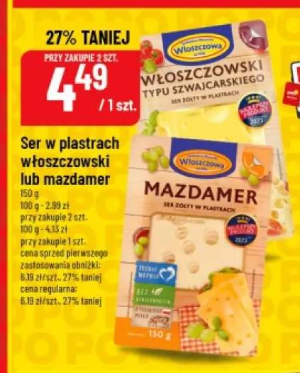 Ser w plastrach Włoszczowa