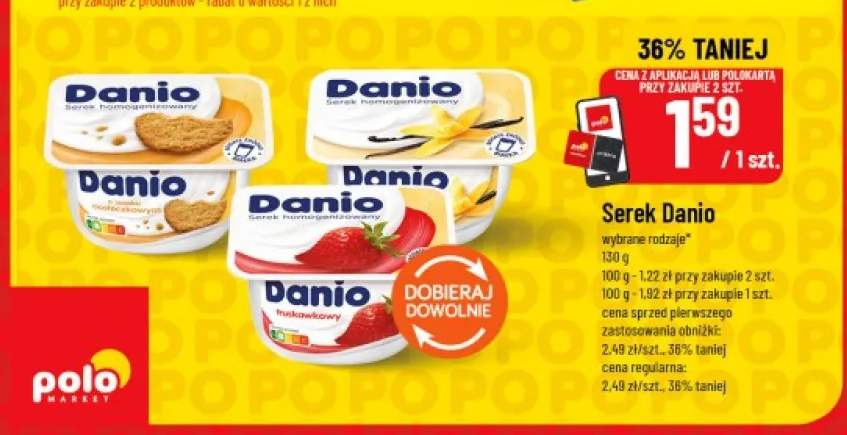 Serek homogenizowany Danio o smaku ciasteczkowym