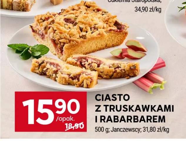 Ciasto z truskawkami i rabarbarem Janczewscy