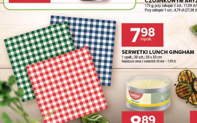 Serwetki lunch Gingham 33x33cm
