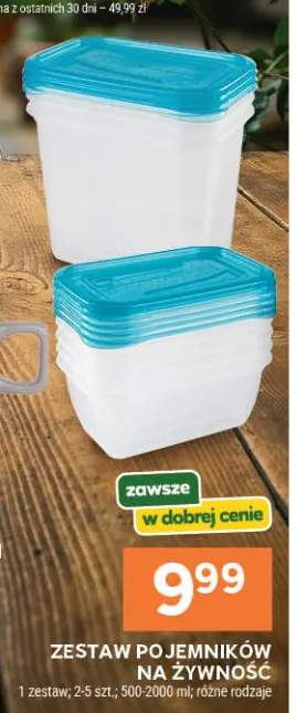 Zestaw pojemników na żywność