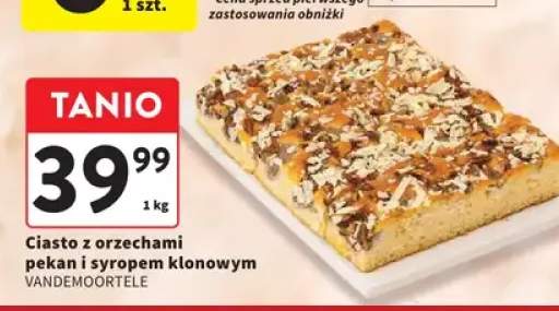 Ciasto z orzechami pekan i syropem klonowym VANDEMOORTELE
