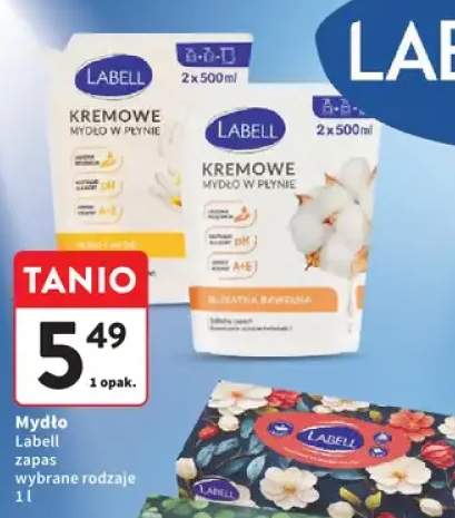 Kremowe mydło w płynie Labell mleko i miód zapas