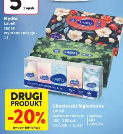 Chusteczki higieniczne Labell w pudełku