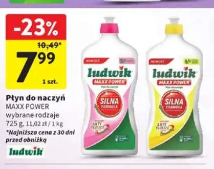 Płyn do naczyń Ludwik Maxx Power Silna Formuła różowy