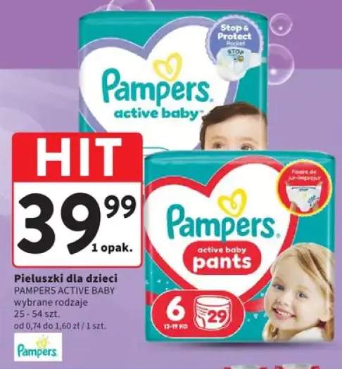 Pieluszki dla dzieci PAMPERS ACTIVE BABY