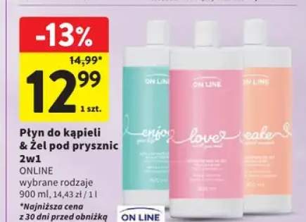 Płyn do kąpieli & Żel pod prysznic 2w1 ON LINE enjoy