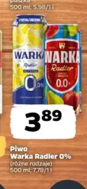 Piwo bezalkoholowe Warka Radler 0% Jabłko z miętą