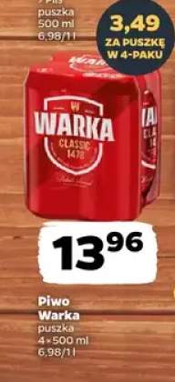 Piwo Warka Classic 4-pak 500ml