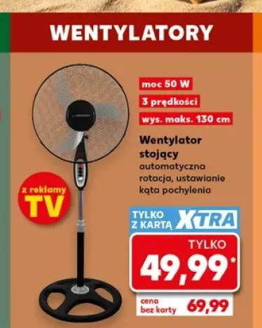 Wentylator stojący 50W 130cm