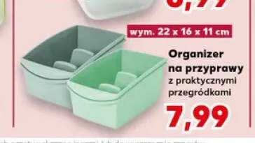 Organizer na przyprawy z praktycznymi przegródkami wym. 22x16x11cm