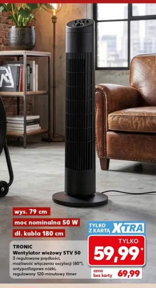Wentylator wieżowy STV 50 TRONIC wys. 79cm