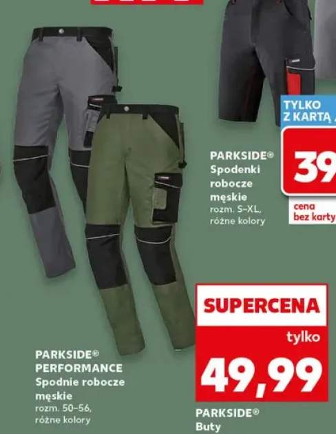 Spodnie robocze męskie PARKSIDE PERFORMANCE rozm. 50-56