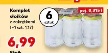 Komplet słoików z zakrętkami poj. 0,315l 6-pak