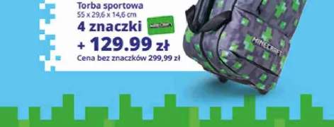 Torba sportowa Minecraft 55x29,6x14,6cm