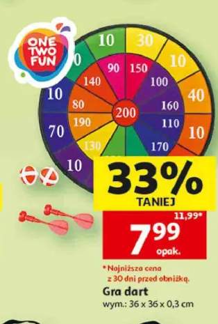 Gra dart ONE TWO FUN 36x36x0,3cm