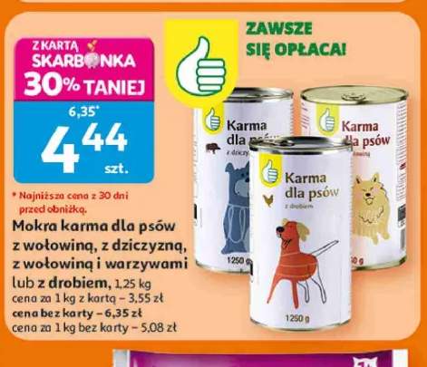 Mokra karma dla psów z dziczyzną