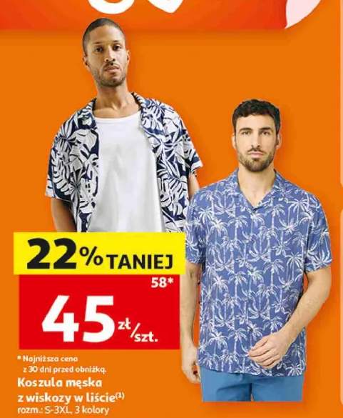 Koszula męska z wiskozy w liście Inextenso