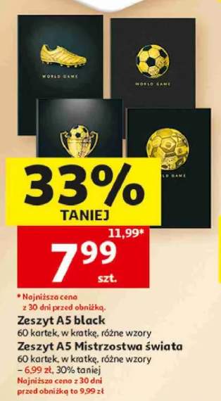 Zeszyt A5 black 60 kartek w kratkę