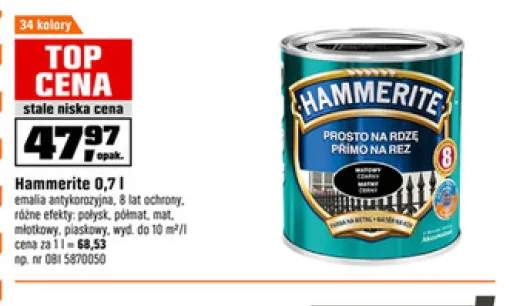 Emalia antykorozyjna Hammerite 0,7l