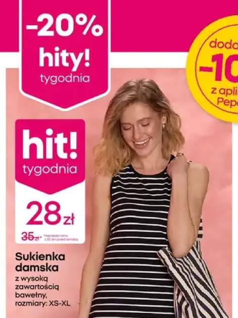 Sukienka damska z wysoką zawartością bawełny