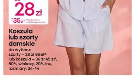 Szorty damskie 80% wiskozy 20% lnu