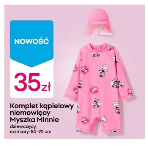Komplet kąpielowy niemowlęcy Disney Myszka Minnie dziewczęcy