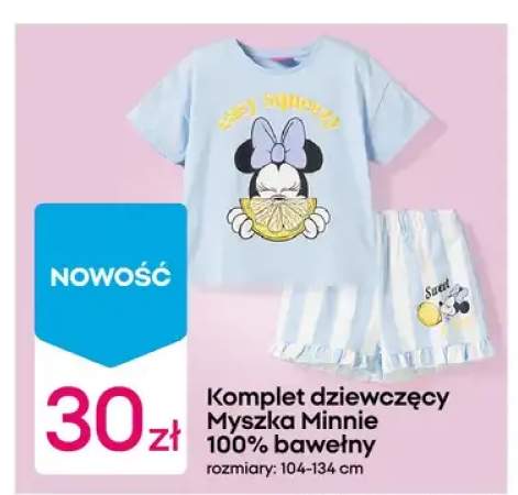 Komplet dziewczęcy Disney Myszka Minnie 100% bawełny